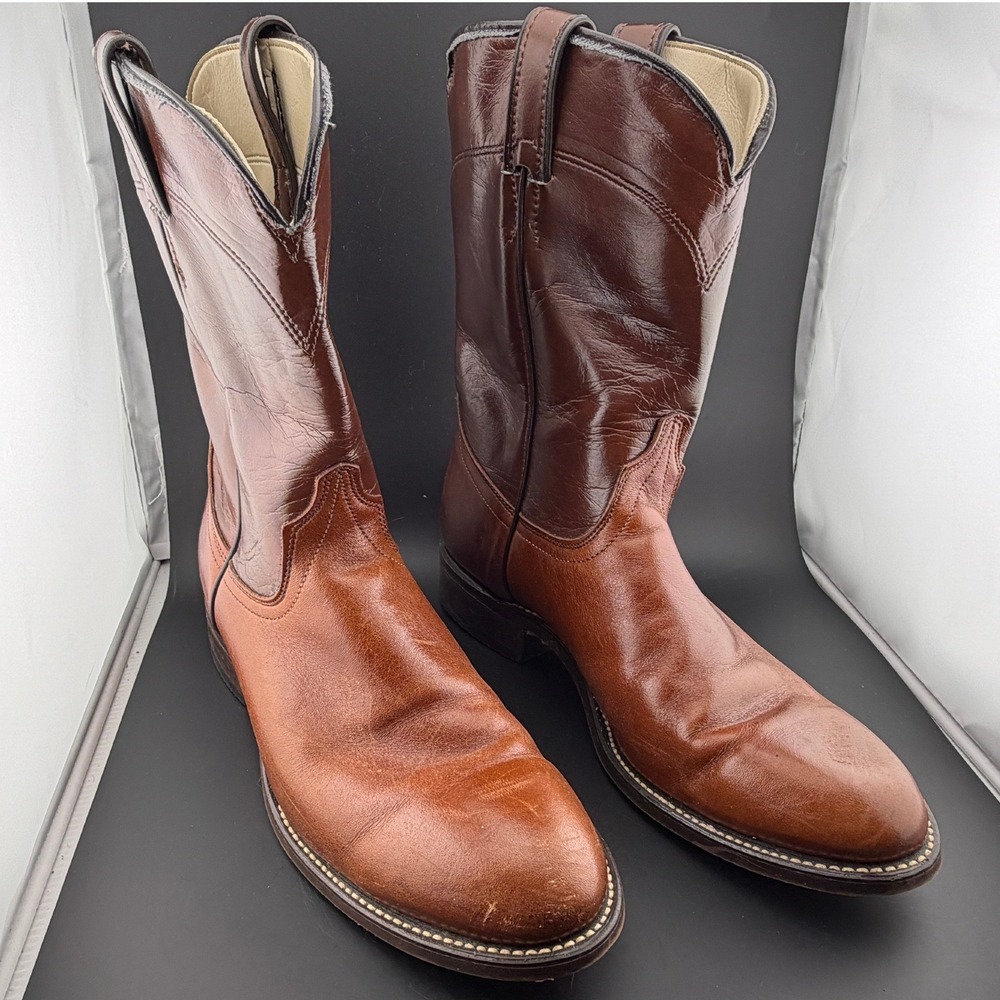 Laredo Mens 406-Western Cowboy Boots, Leather, 33612, Made in USA, Mens Size 9 D
